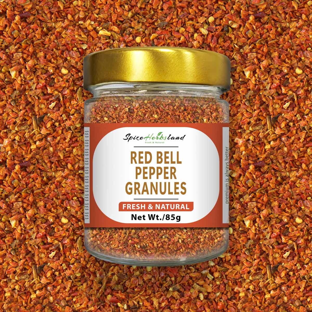 Red bell pepper granules 3*3 mm